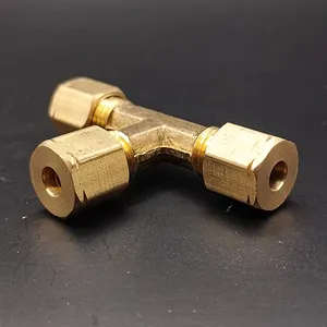 Áp lực cao Brass bspt Compression <span class=keywords><strong>Union</strong></span> TEE mạ xử lý bề mặt phụ kiện đường ống - Product Image 1