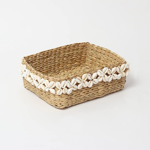 Modern Design Vintage <b>Rectangle</b> Woven Rattan Wicker <b>Storage</b> <b>Basket</b> Tabletop Decorative Serving Tray Multipurpose Usage Kitchen - Product Image 5
