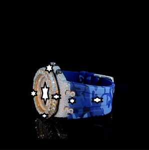 Luxury Men's Mechanical Watch Silicon Band Round Case Sapphire Crystal <b>Chronograph</b> Analog Dial Folding Clasp - Product Image 2