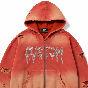 Sweat-shirt à capuche pour homme, coupe classique, 100% coton, gris uni, écologique, respirant, grande taille, avec poche avant et logo - Product Image 1