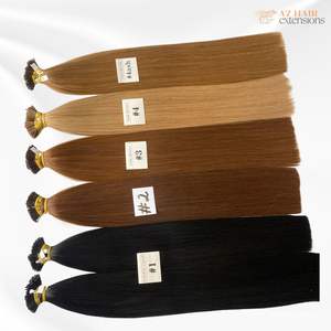 Vente chaude cheveux européens I Tip Extensions de cheveux Extension de cheveux pré-collés de haute qualité Kinky Curly I Tip Extensions - Product Image 2