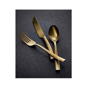 At Factory Rates Gold Cutlery Set Mirror Polished Brass Metal <b>flatware</b> set Modern Cutlery Set - Product Image 3