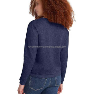 เสื้อสเวตเชิ้ตผู้หญิงผ้าฟลีซน้ำหนักเบาสำหรับฤดูหนาว ทรงโอเวอร์ไซส์ คอกลม สวมใส่สบาย เหมาะกับกิจกรรมกลางแจ้ง ย้อมสีแบบ Garment Dyed ระบายอากาศได้ดี - Product Image 2