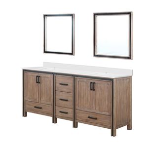 Rustic Barnwood Double <b>Bath</b> Vanity 80 In. W X 22 In. D with White Quartz Top and 30 In. <b>Mirrors</b> Bathroom Vanities - Product Image 4
