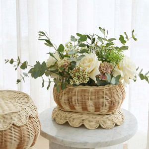 Handwoven Rattan <b>Storage</b> <b>Basket</b> with Lid Set Eco Friendly <b>Wicker</b> Organizer Box for Home Decor Wholesale OEM Manufacturer Export - Product Image 2