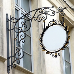 Plaque de porte extérieure moderne de luxe en fer forgé, personnalisée, écologique, résistante aux intempéries, numéro de maison en métal KHP - Product Image 2