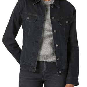 <b>Women</b> Denim Jacket Longline Stylish Casual Fashion <b>Coat</b> Modern Streetwear Outerwear OEM Manufacturer - Product Image 4