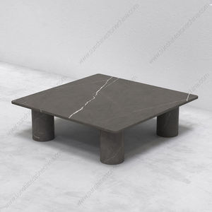Table basse minimaliste en marbre, mobilier de jardin moderne, design en pierre durable - Product Image 5