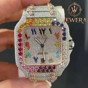 Reloj de Acero Inoxidable Plateado con Diamantes Mossinate, un Reloj de Alta Calidad para Hombres y Mujeres Modernos y Elegantes - Product Image 1