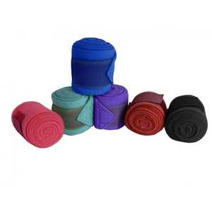 Bandages en polaire pour jambes de cheval, choix de couleurs, taille cheval, bandages de polo toutes couleurs, emballage souple personnalisé en sac plastique - Product Image 1
