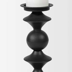 Support de bougie pilier en métal noir, design géométrique moderne, chandelier à tige, centre de table, décoration de mariage et de maison, vente en gros - Product Image 2