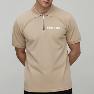 เสื้อโปโลผู้ชายผ้าฝ้ายถัก 100% แบบสั่งทำพิเศษ ทรงปกติ แขนสั้น พิมพ์ลายโลโก้ด้วยความร้อน สไตล์ฮิปฮอป - Product Image 1