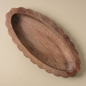 Best Seller Round Wooden Serving <b>Tray</b> With Handles Solid Wood <b>Tray</b> Dining Kitchen Home Decor Serving <b>Tray</b> <b>Large</b> Size - Product Image 4