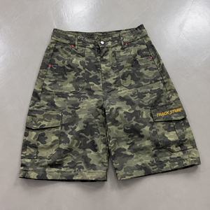 Shorts cargo en jean camouflage gris pour homme, multi-poches, avec passants de ceinture, taille mi-haute, 100 % coton, coupe droite ample, été hiver - Product Image 4