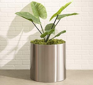 Jardinières rondes en acier inoxydable finition miroir de luxe OEM en gros, grands pots de fleurs modernes en métal pour la maison, le bureau et la conception paysagère - Product Image 3