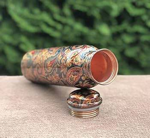 Botella de cobre de calidad premium con tapa a prueba de fugas para una vida saludable, botella de cobre puro ecológica para beber agua. - Product Image 6