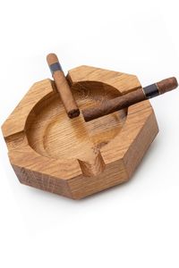 Cendrier en bois de luxe fait main, accessoire rustique pour fumeurs, pour cigares et cigarettes, cendrier en bois écologique, bois naturel - Product Image 6