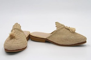 Handmade Raffia <b>Slippers</b>, Moroccan Summer Sandals - Product Image 3