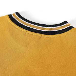 Sweat-shirt jaune à col rond pour homme Sorority Alpha |   Phi |   Alpha Regular Fit Tricoté en polyester/coton Couleur unie Brodé - Product Image 5