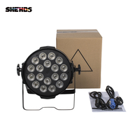 SHEHDS - Foco LED Grande de Aleación de Aluminio, 18 x 12 W, RGBW, Iluminación DMX512, Foco de Escenario para Bodas e Iglesias