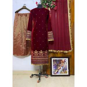 ชุดเสื้อและกางเกงดีไซเนอร์สำหรับผู้หญิงมี dupatta สำหรับสวมใส่ในงานปาร์ตี้ - Product Image 1