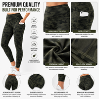 Leggings de Cintura Alta con Bolsillos y Camuflaje para Mujer, Pantalones de Yoga Transpirables de Secado Rápido, Ropa Deportiva de Compresión OEM