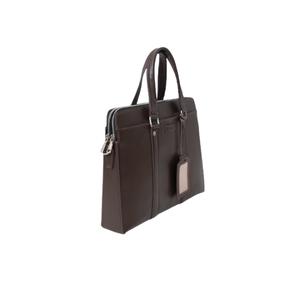 Porte-documents classique en cuir véritable imperméable pour hommes, sac à bandoulière pour ordinateur portable, fermeture éclair, grande capacité, pour le bureau et les voyages - Product Image 3