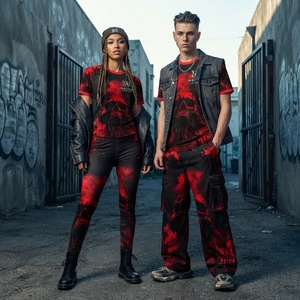 Chemise formelle à manches courtes à col roulé en polyester 100% de haute qualité, imprimée en sérigraphie personnalisée, respirante, séchage rapide, pour la salle de sport et l'entraînement - Product Image 3