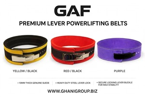 Ceinture de musculation GAF Fitness Leverlock 13 mm en cuir et acier antidérapante, tailles personnalisables, ajustement universel, logo, musculation - Product Image 3
