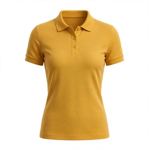 Polo à manches courtes pour femme, couleur unie, col boutonné, coupe ajustée, longueur normale, exporté du Bangladesh - Product Image 6