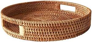 Panier de rangement en rotin de haute qualité du Vietnam 2026, rond, moderne, tressé à la main, plateau à collations écologique, vente chaude, pour l'organisation de l'espace - Product Image 4