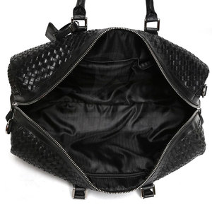 Luxury Woven Genuine Leather <b>Duffel</b> <b>Bag</b> Handmade Weekender Travel <b>Bag</b> with Adjustable Shoulder Strap - Product Image 5