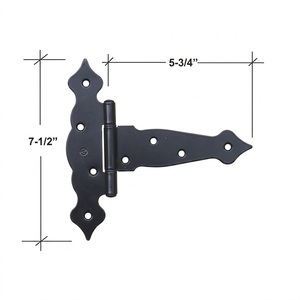 Wholesale Black Decorative Garage <b>Door</b> <b>Hardware</b> Kit Heavy Duty Cast Iron Style Faux Strap Hinges For Rustic <b>Barn</b> Gate & Carriage - Product Image 5