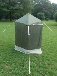 Waterproof Canvas Shower Tent Single Layer Manual Assembly Straight Bracing Type Summer Use Outdoor Emergency - Product Image 5