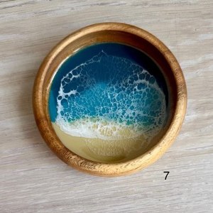 ชามเรซิ่นและไม้เคลือบอีพ็อกซี่ งานแฮนด์เมด ชามใส่ผลไม้ตกแต่งบ้านสไตล์โมเดิร์น ผิวเงางาม ใช้เป็นของตกแต่งกลางโต๊ะ - Product Image 2