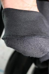 Sweat-shirt à col montant OPTIC BLACK 100% noir avec broderie appliquée, col large, URBAN PRODUCTIONS - Product Image 6