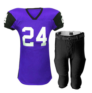 Ensemble d'uniformes de football américain SANGLASPORTS d'origine, respirant, à manches courtes, grandes tailles, tailles personnalisables, 100% - Product Image 1