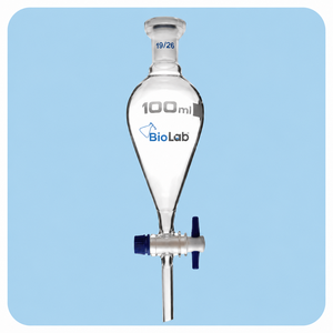 Entonnoirs de séparation en forme de Squibb avec bouchon en PE, entonnoir de séparation conique en borosilicate pour usage en laboratoire - Product Image 1