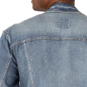 OEM <b>Custom</b> Premium <b>Denim</b> <b>Jacket</b> Casual Waterproof Breathable Embroidered Button Fly Stonewashed Distress Professional Fades - Product Image 3