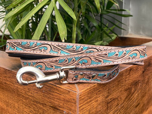 Arnés para perros de cuero genuino con herramientas manuales personalizadas de lujo Collar de perro de cuero de grano completo resistente Juegos de cables de tráfico Fabricante - Product Image 4