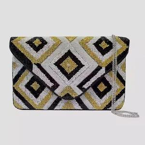 Bolso de mano de lujo con cuentas de cristal para la noche, proveedor mayorista, cartera artesanal con cuentas a juego - Product Image 6