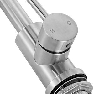 Rubinetto da cucina monocomando in nichel spazzolato con aeratore antispruzzo per l'approvvigionamento idrico - Product Image 5