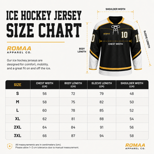 Camiseta de hockey sobre hielo para hombre, personalizada, en negro, blanco y dorado, con cuello con cordones y número de jugador personalizado - Product Image 2