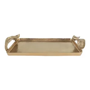 Bol décoratif en métal fait main de qualité supérieure et plateau rond pour tables basses et consoles modernes, utilisation pour les mariages, présentoir multifonctionnel - Product Image 1