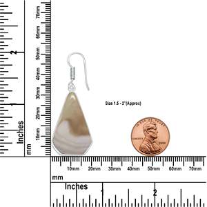 Boucles d'oreilles pendantes en argent sterling 925 avec pierres précieuses de silex multi-coupes de qualité supérieure, bijoux tendance pour femmes - Product Image 5