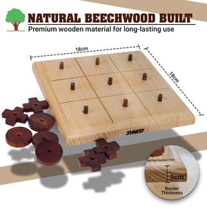Jeu de stratégie en bois avec formes sculptées pour le développement cognitif et la formation des compétences chez les enfants - Product Image 5