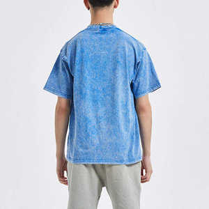 Camiseta con Diseño Moderno, Lavado Ácido, Impresión de Logotipo Personalizado, Algodón Premium, Moda Urbana, Talla Grande, Fabricante Mayorista - Product Image 2