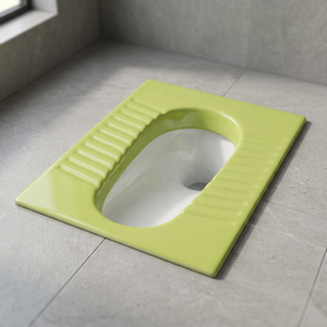 Green Double Color Popular OEM <b>Ceramic</b> Squatting <b>Pan</b> Bathroom Toilet - Indian Sanitary Ware Export WC <b>Pan</b> - Product Image 2