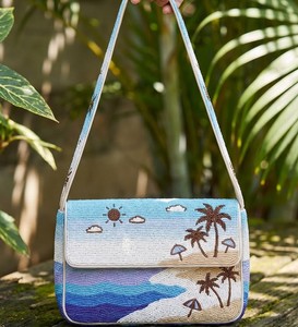 Bolso Bandolera de Estilo Vintage con Bordado a Mano de Paisaje Urbano y Cuentas de Semillas, Bolso de Hombro Moderno Personalizado para Mujer, Bolsos de Viaje de Verano - Product Image 6