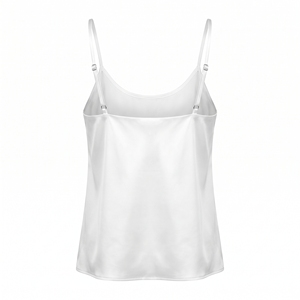 Blusa de Verano para Mujer, de Satén, con Tirantes Finos, Estampada o de Color Liso, Corte Regular, Tela Suave, para Uso Diario, Diseño Simple Personalizado - Product Image 4